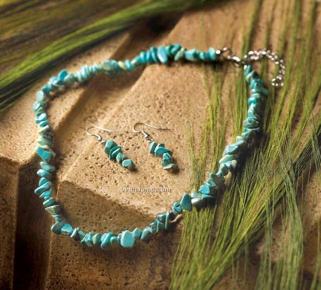 Turquoise Natural Stone Jewelry Set