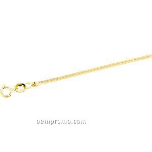Ladies' 7" 14ky 1-1/2mm Satin Flex Chain Bracelet