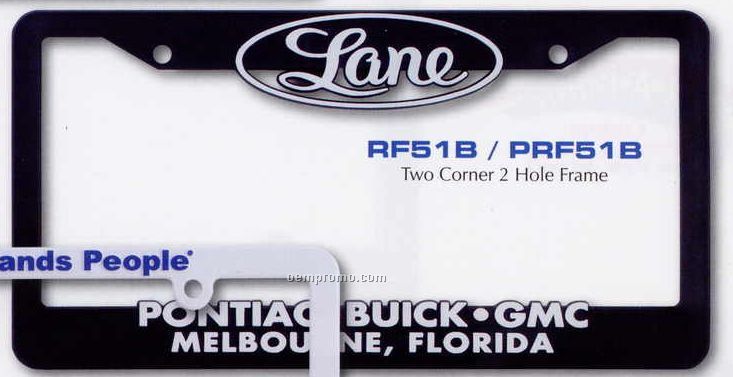 Premium 3-d Two Corner License Plate Frame W/2 Holes
