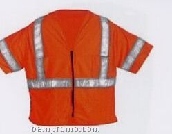 Premium Class III Traffic Fluorescent Orange Safety Vests (3xl-4xl)