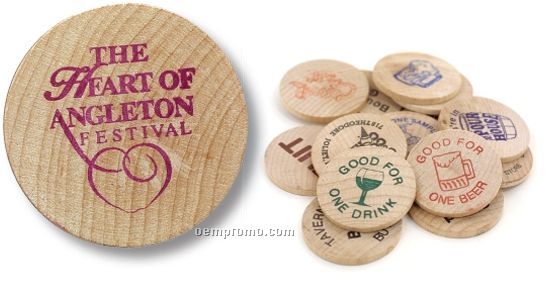 Wooden Nickel - Stock Good For One Drink Logo