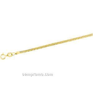 Ladies' 7" 14ky 2mm Satin Flex Chain Bracelet