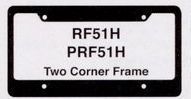 Premium 3-d Two Corner License Plate Frame W/4 Holes