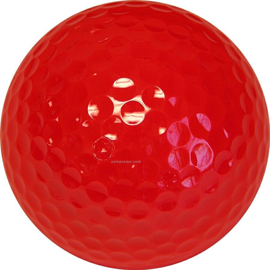 Red Golf Balls (1 Color/Clear 3 Ball Sleeves)