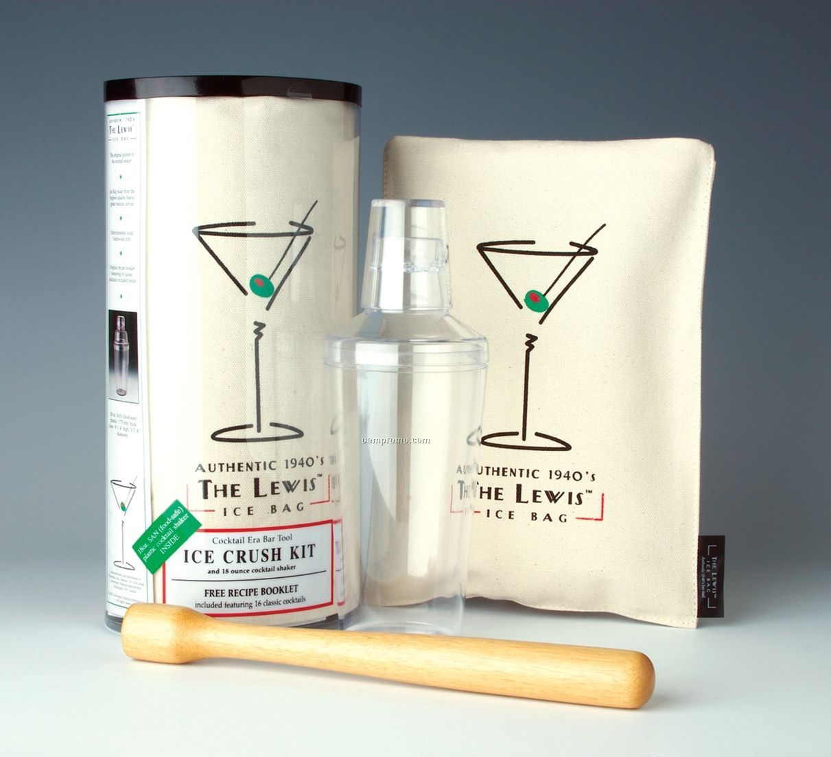 The Lewis Ice Bag With Acrylic Cocktail Shaker