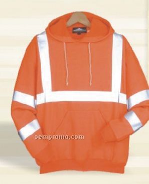 Class 3 Pullover Hooded Safety Sweatshirt