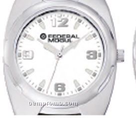 Pedre Men's White Dial Navigator Metal Watch W/ Stainless Steel Bracelet