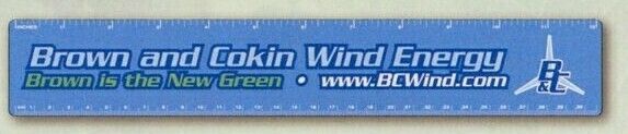 Recycled Plastic 2"X12 1/4" Ruler (0.015" Thick)