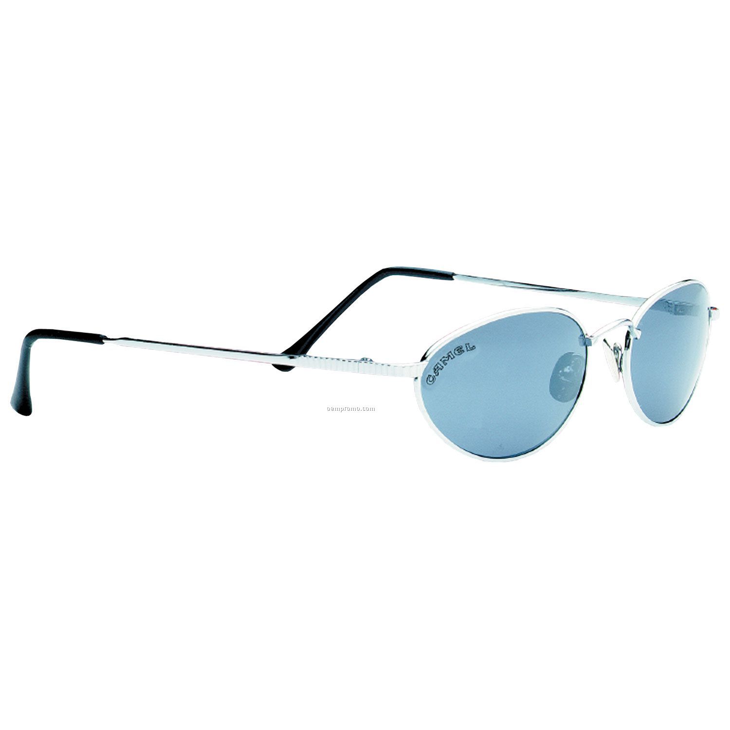 Rio Metals Resort Metal Silver Frame Sunglasses W/ Smoke Lens