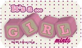 It's A Girl Baby Mint Tin W/ 4-color Process Label (72 Mints)