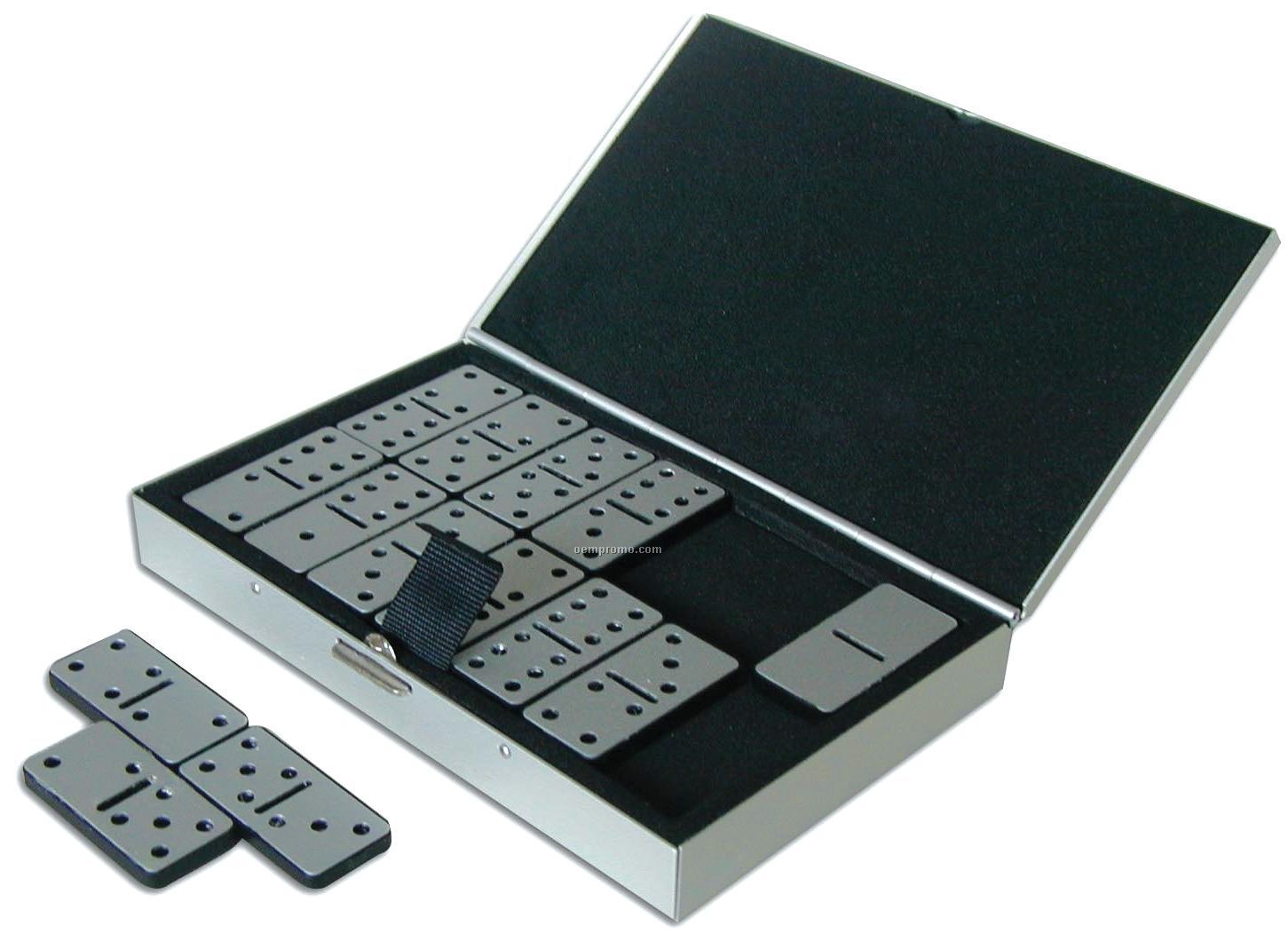 Metal Travel Domino Game Set With Case