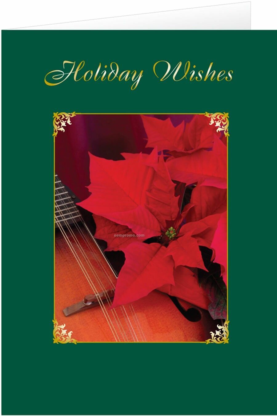 Poinsettia Holiday Wishes Greeting Card