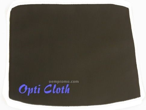 Premium 12" X 12" Black Opticloth With Silk Screened Imprint