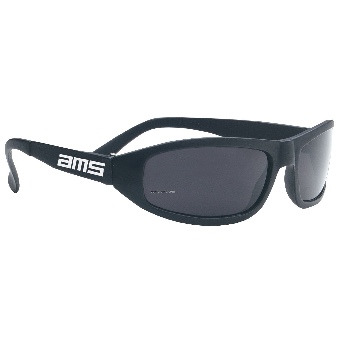 Sport Wraps Terminator Rubber Sport Wrap Black Sunglasses W/ Smoke Lens