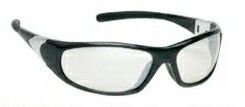 Sports Style Safety Glasses With Indoor/ Outdoor Lens & Black Frame