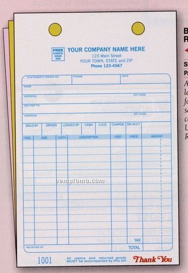 Building Supply Register Form (3 Part)