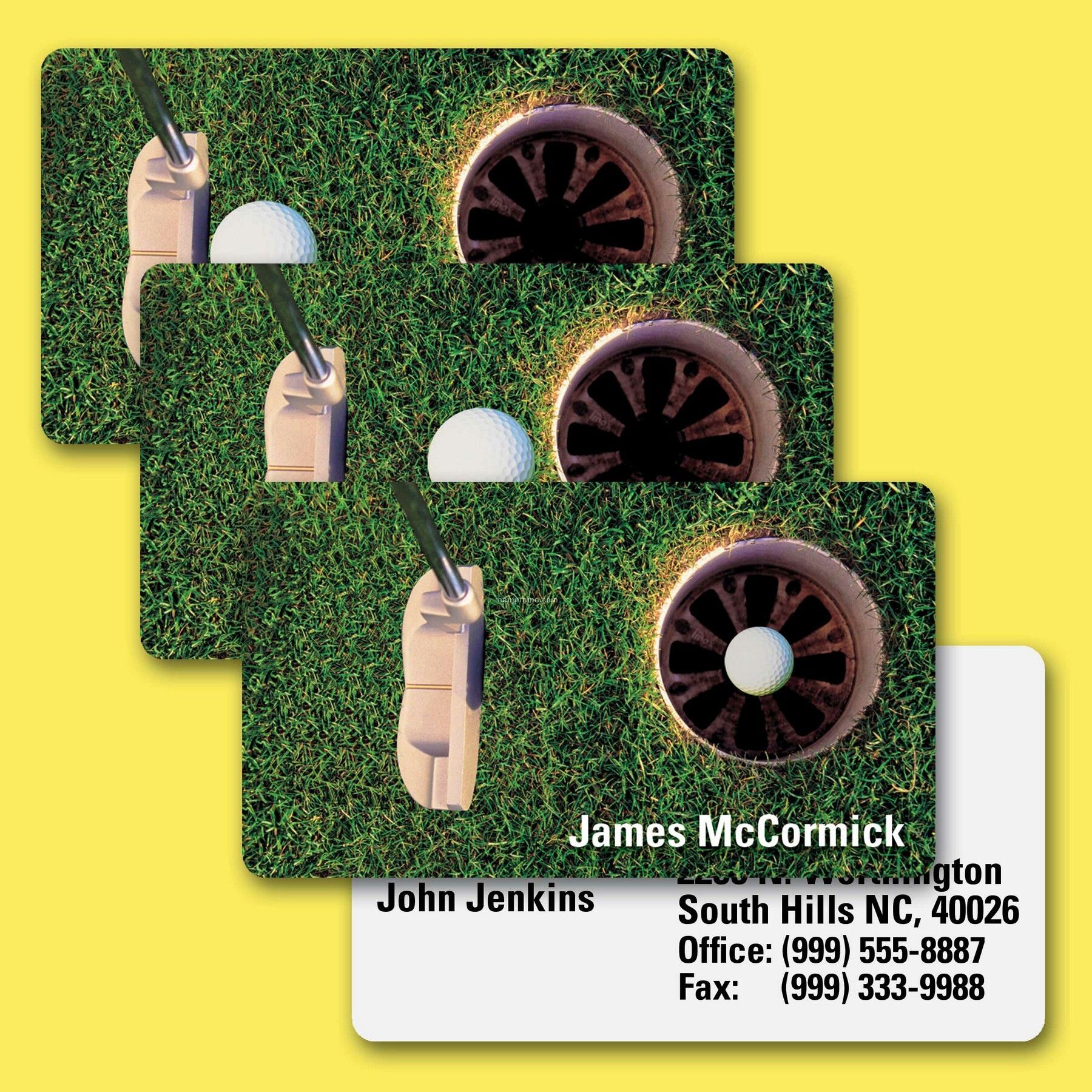 Business Card/Lenticular Golf Ball Animation Effect - Imprinted (2"X3-1/2")