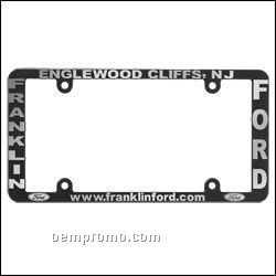 Hi-impact 3-d Side Imprint License Plate Frame W/4 Holes