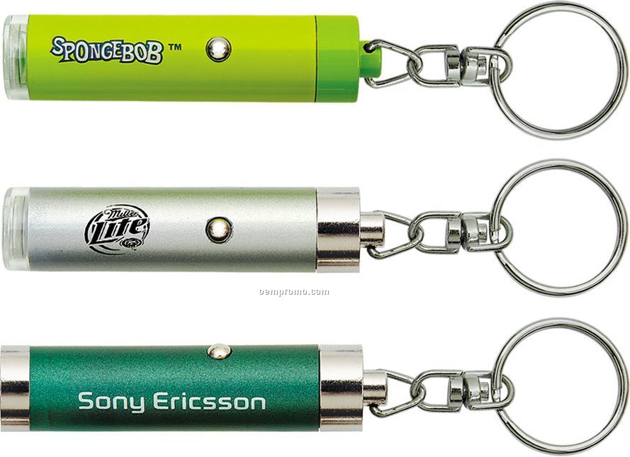 LED Projection Key Chain / Flashing & Solid Light - Color Projection Image