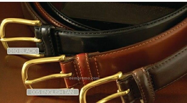 Unisex Smooth Leather Dress Belt