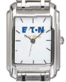 Pedre Men's Silver Tone Sutton Metal Watch W/ Etched Hour Markers