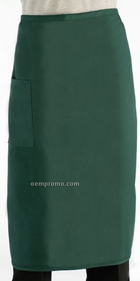 Solid Color Twill Traditional Bistro Apron W/ 1 Patch Pocket (32"X28")