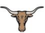 Stock Longhorn Mascot Chenille Patch