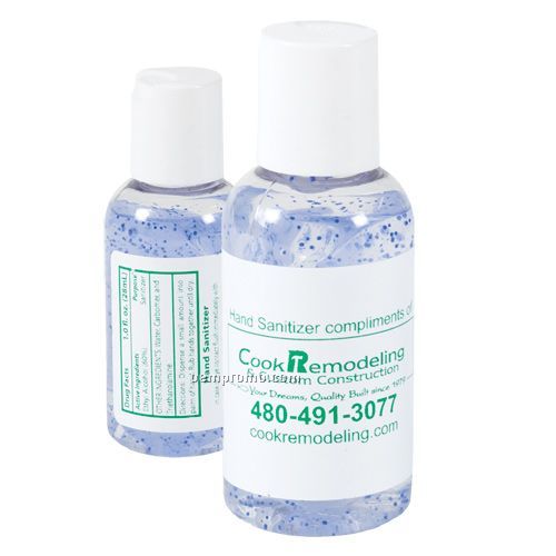 2 Oz. Bottle Gel Hand Sanitizer W/ Blue Moisture Beads