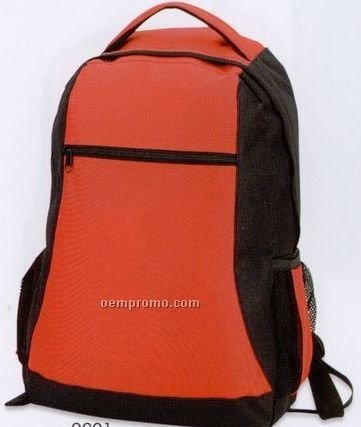 Color Block Polyester Backpack (Blank)
