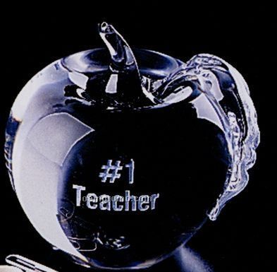 Distinctive Gift Gallery Glass Apple Paperweight