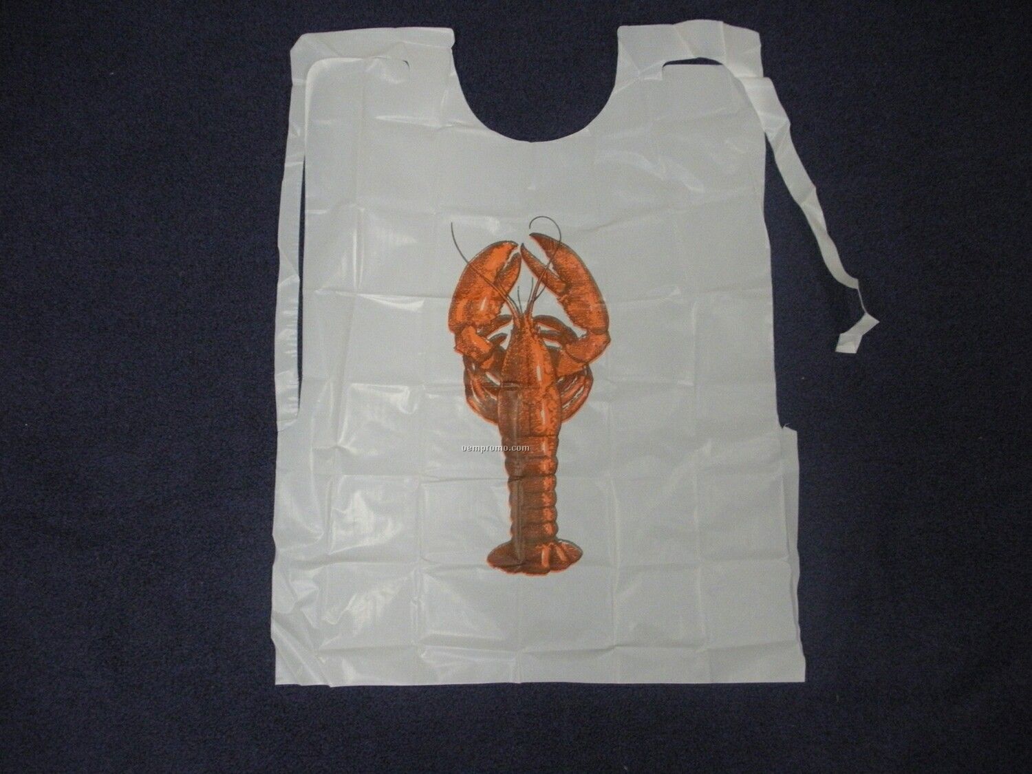 Plastic Disposable Adult Bib With Lobster Logo