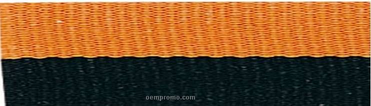 Snap Clip "V" Neck Ribbon 7/8"X32" - Black / Orange