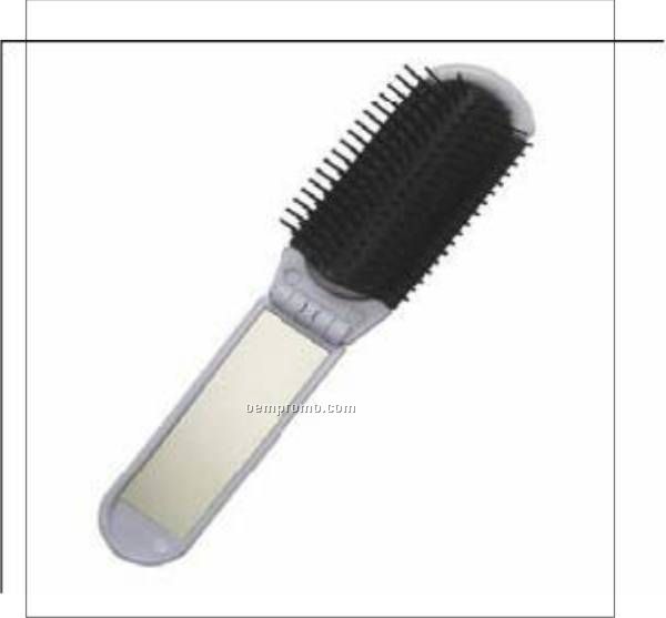 Folding Travel Brush And Mirror