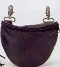 Leather Pouch / Bag With Metal Hooks