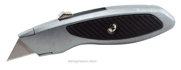 Retractable Utility Knife W/ Rubber Grip
