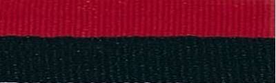 Snap Clip "V" Neck Ribbon 7/8"X32" - Black / Red
