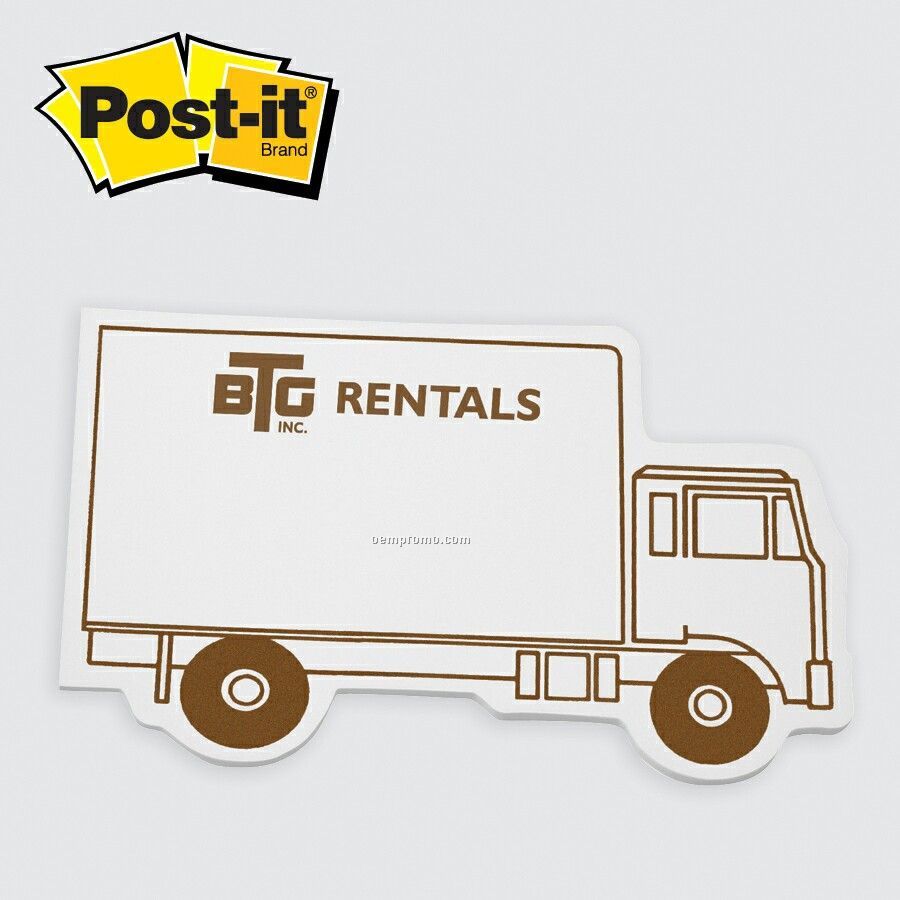 X-large Truck Post-it Die Cut Notepad (25 Sheets/3 & 4 Color)