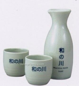 Ceramic 3 Piece Sake Set