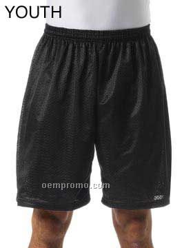 A4 Lined Tricot Mesh Youth 6" Short (S-xl)