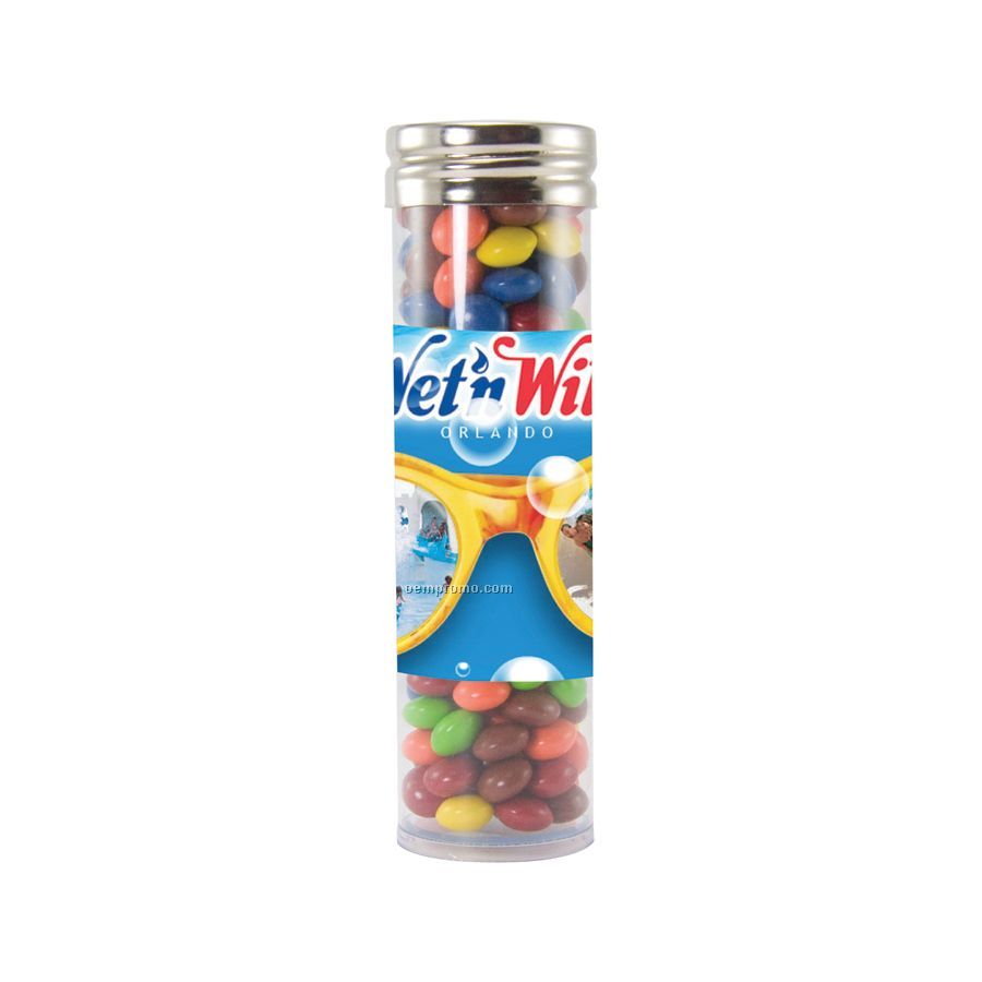 Large Gourmet Plastic Candy Tube With Chocolate Littles