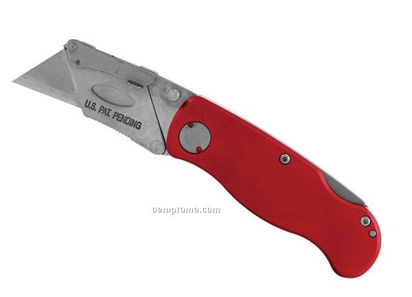 Red Folding Lockback Utility Knife