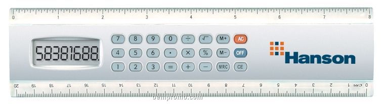 8" Calculator Ruler