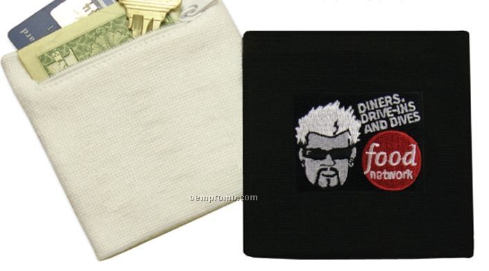 Embroidered Hide-a-band Wallet Wristband