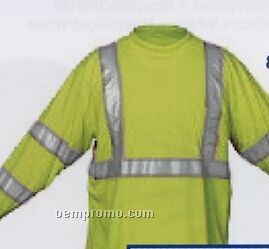 Hi-viz Class III Long Sleeve Fluorescent Lime Green T-shirts (5xl)