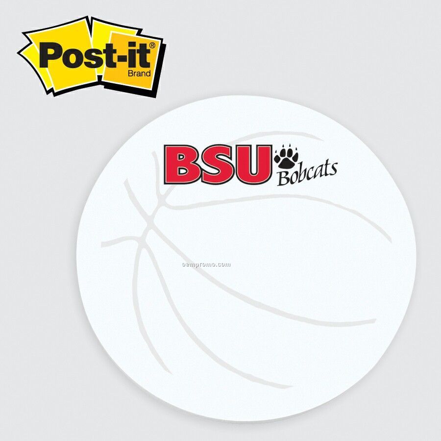 Large Basketball Post-it Die Cut Notepad (25 Sheets/1 Color)