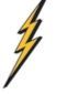 Stock Thin Lightning Bolt Mascot Maab112