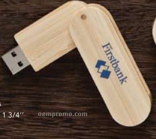 Bamboo Swivel USB Flash Drive