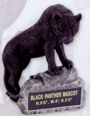 Black Panther School Mascot W/ Plate