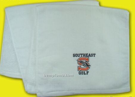 Fusion Embroidered White Sports Towel