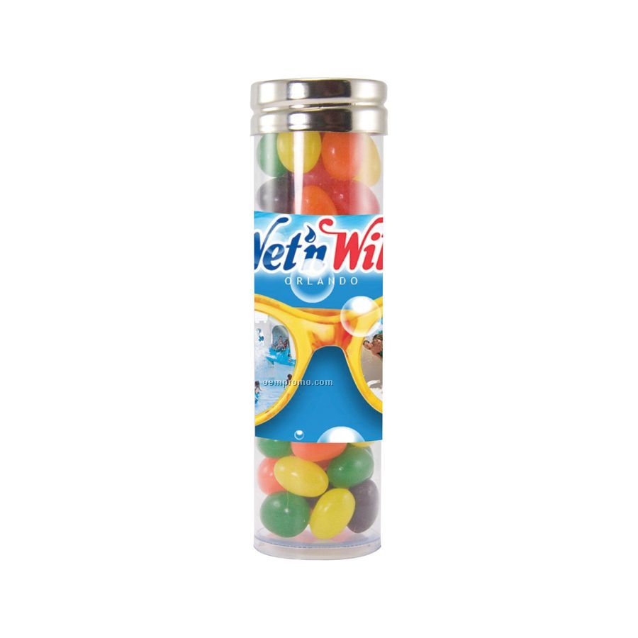 Large Gourmet Plastic Candy Tube With Jelly Beans